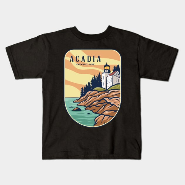 Acadie National Park Kids T-Shirt by Mark Studio